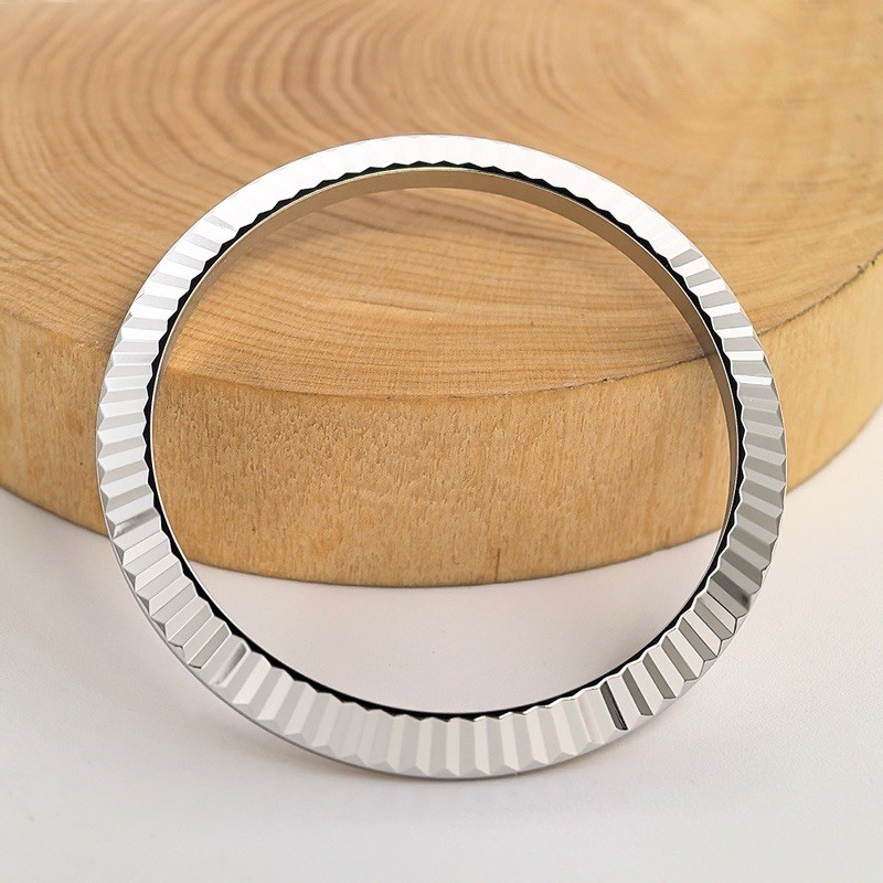 Generic 904L Fluted Bezel White Gold Plated Fits 41mm Rolex Datejust 126334