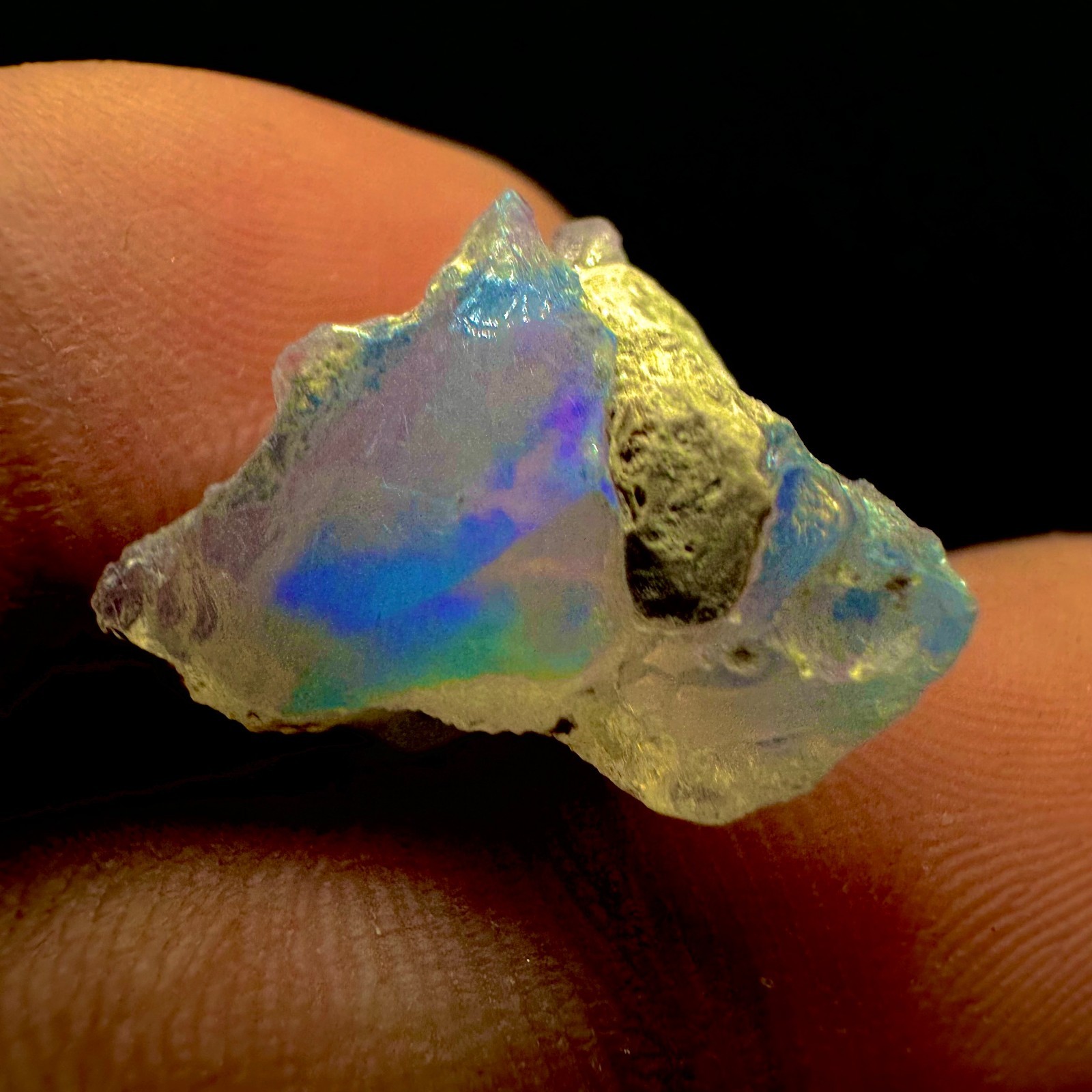 9 CT Natural Ethiopian Opal Rough, Crystal Raw Welo Fire Opal Rough Gemstone