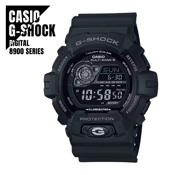 CASIO G SHOCK radio solar GW 8900A 1JF all black men’s wristwatch