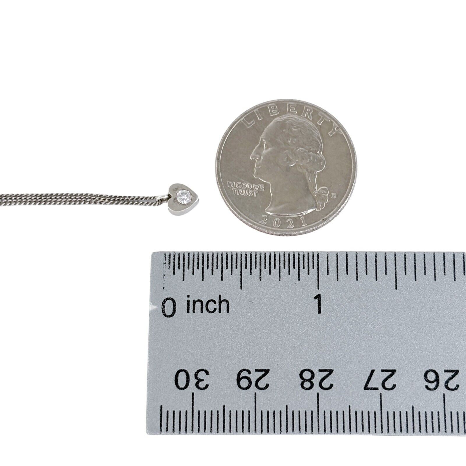 Vintage Canada 925 Sterling Silver Cubic Zirconia Pendant Necklace 16″