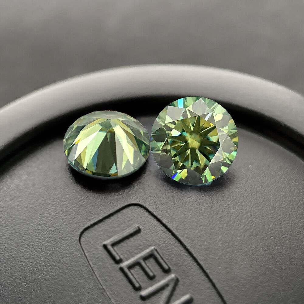 Colored Moissanite Real Gem Stone W. GRA Certificate VVS1 D Round Loose