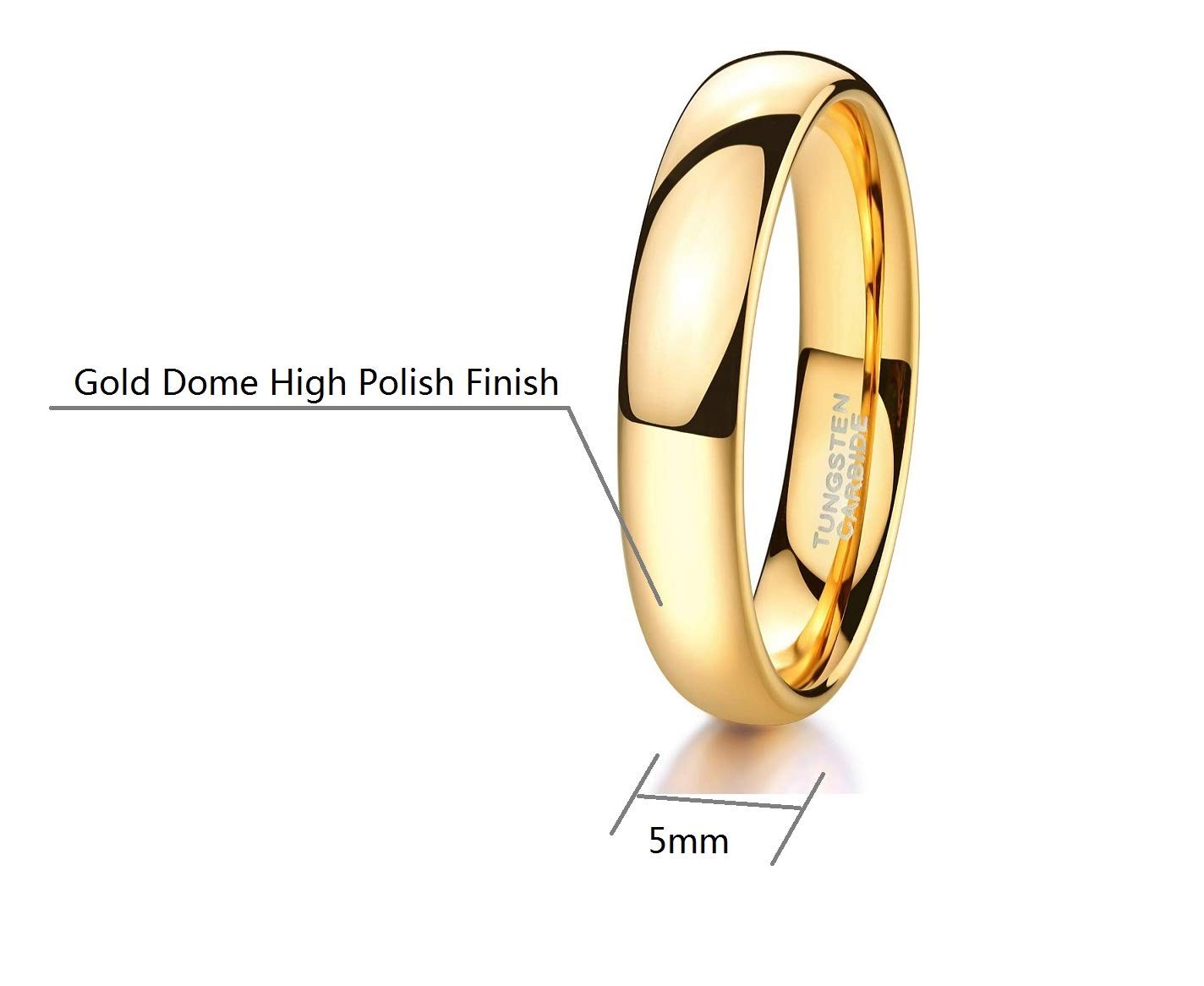 1mm 2mm 3mm 4mm 5mm 6mm 7mm 8mm Tungsten Silver/Yellow Gold/Rose Gold/Black W…