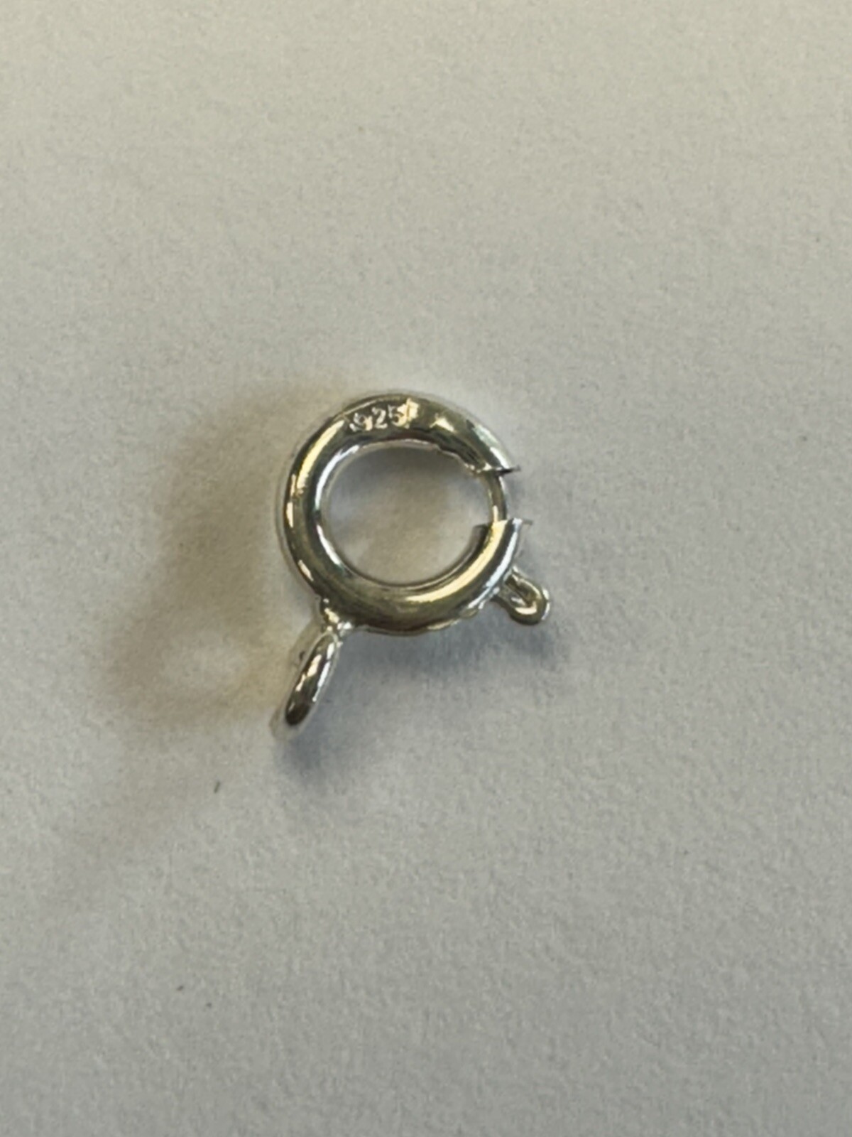 Lot Of (50) 925 Solid Sterling Silver 6mm Open Spring Ring Clasp