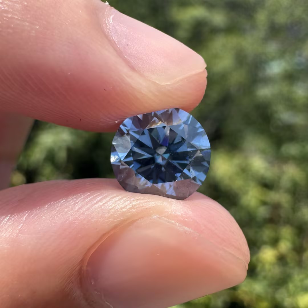 GRA VVS1 Round/Oval/Pear Royal Blue 0.1ct-5ct Multiple Shapes Loose Moissanite