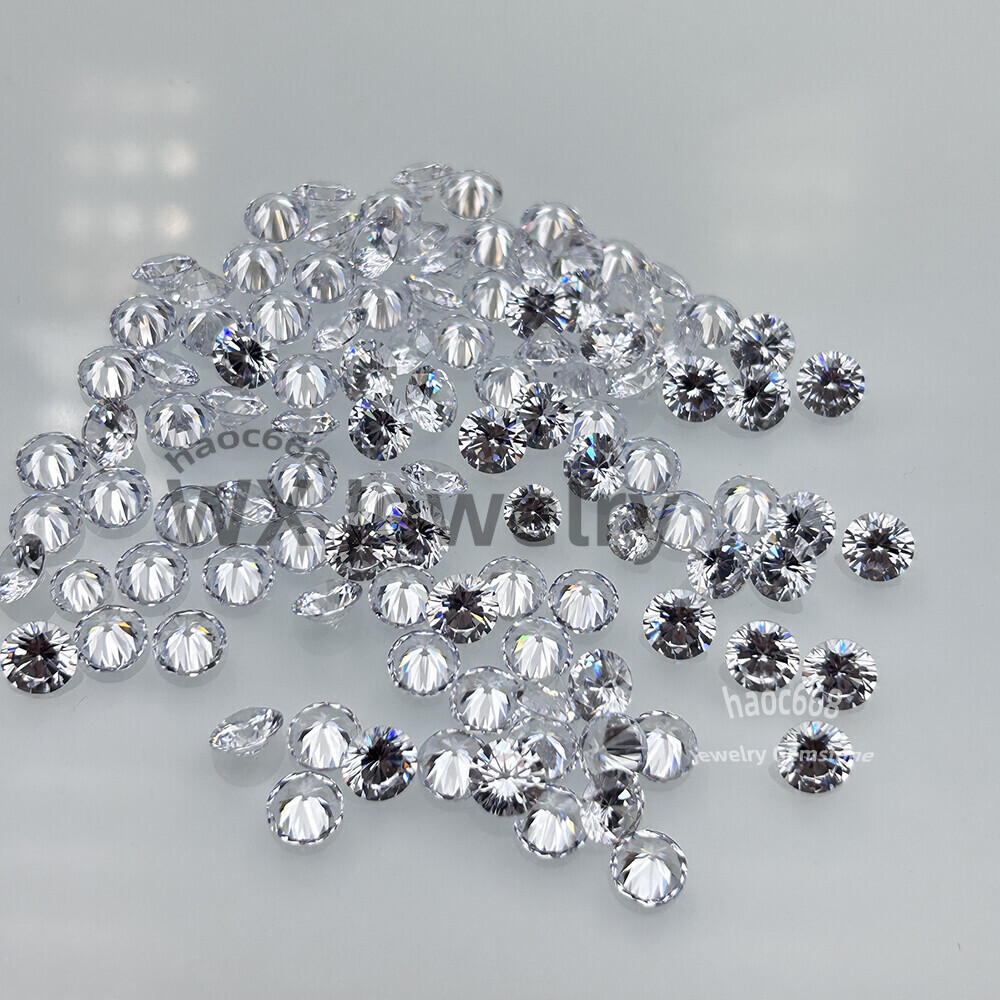 1000pcs 0.8~3.5mm Round Loose CZ Stone High Quality Cubic Zirconia Various Color