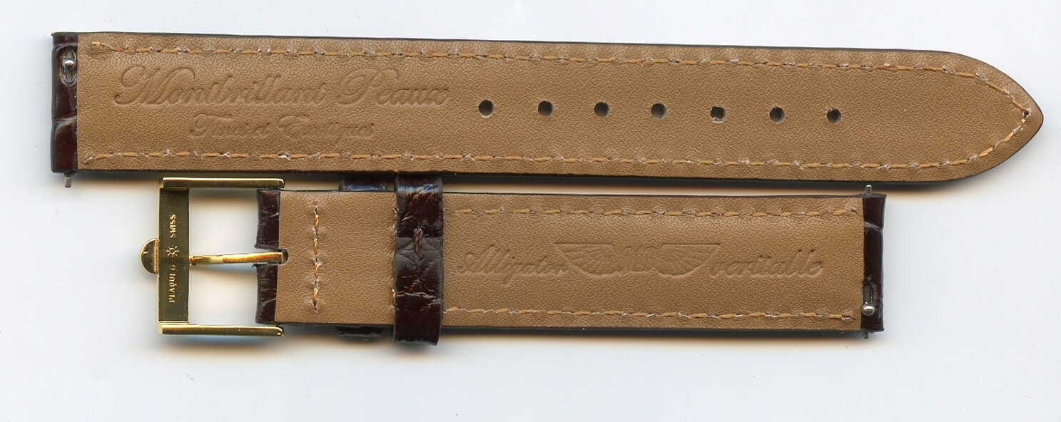 Deep Cognac Alligator Strap & Vintage Omega Buckle Gold or Steel
