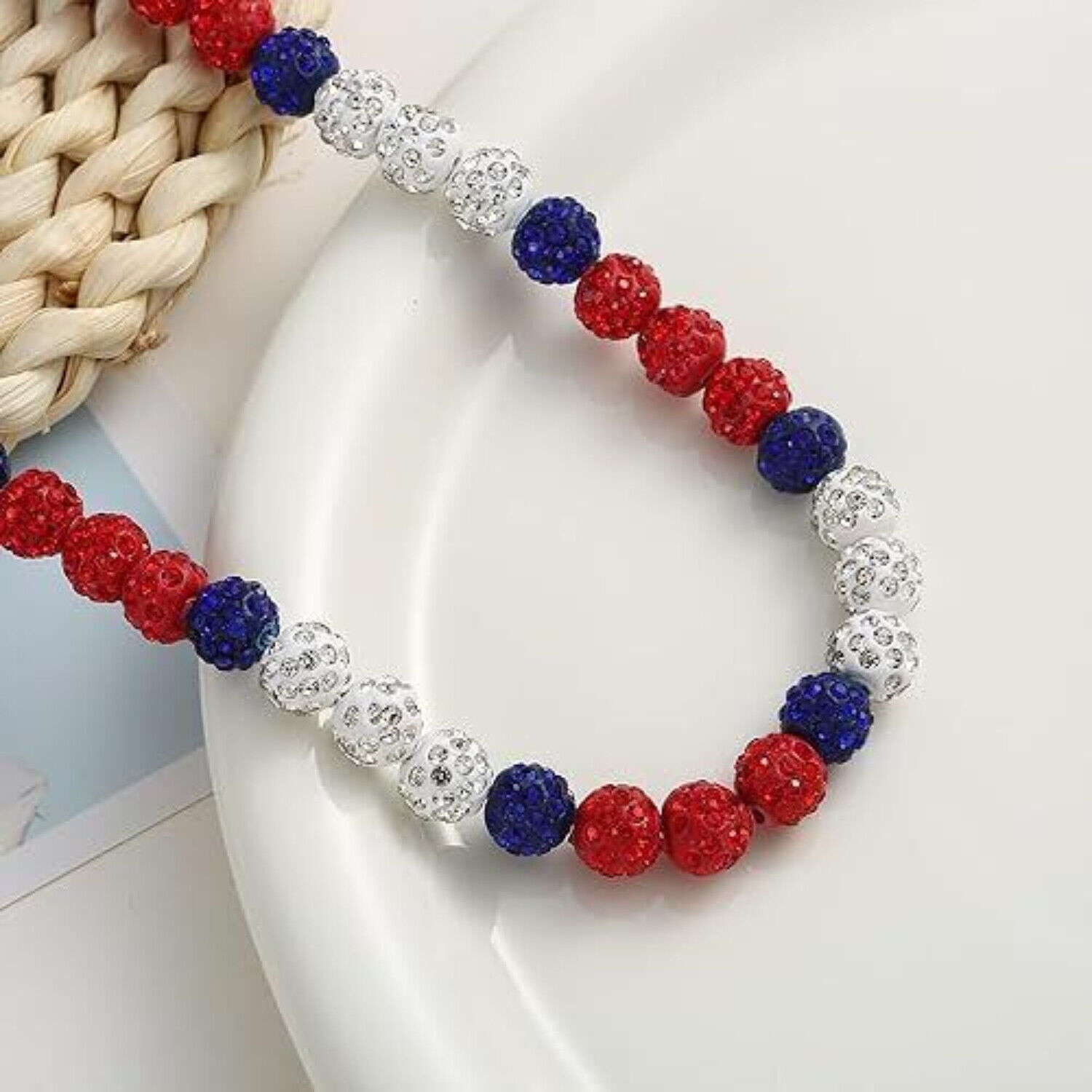Baseball Ice Necklace Bling Beaded Rhinestone Gift for Boy Men 18 Colors 6 Sizes