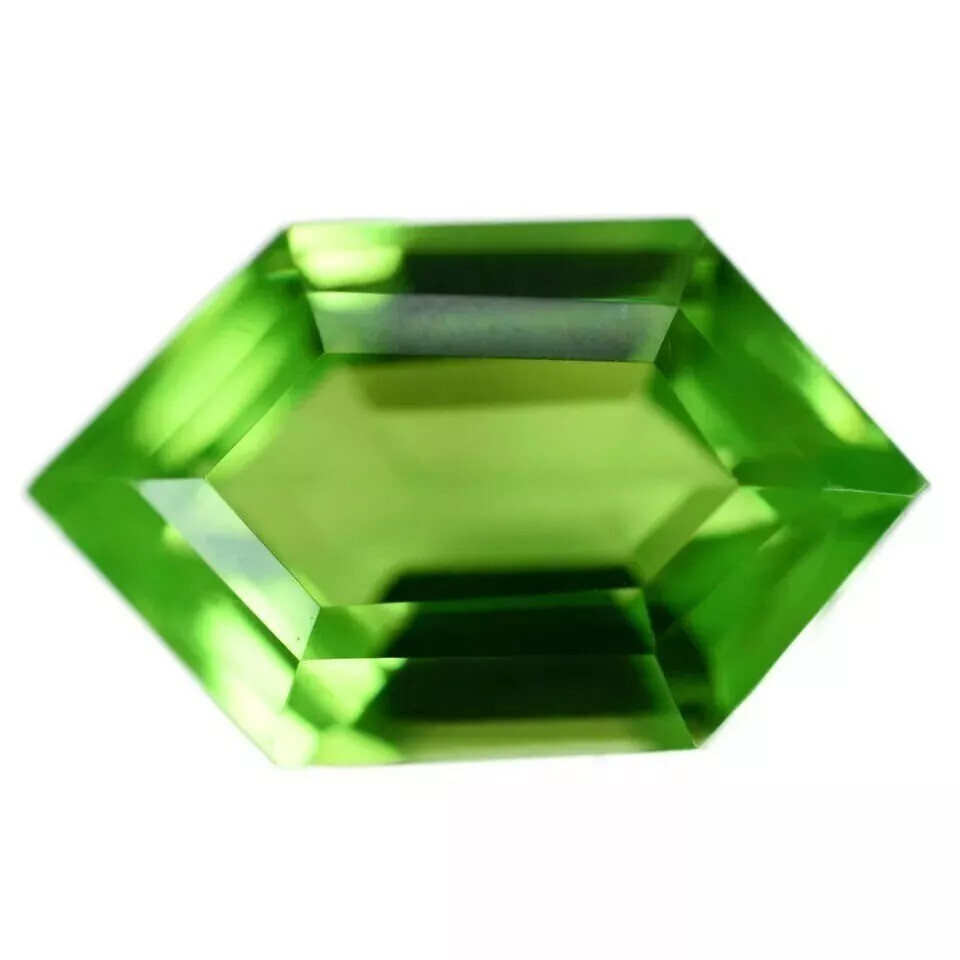 Elegant Peridot Fancy Cut Natural Green EGL Certified 10-12 Ct Loose Gemstone