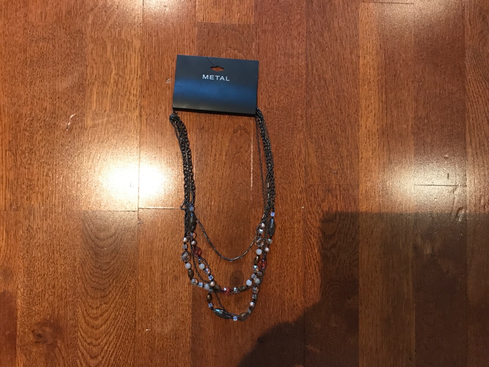 $30 Retail Kohl’s METAL brand multi chain Necklace metal tone chain jewelry