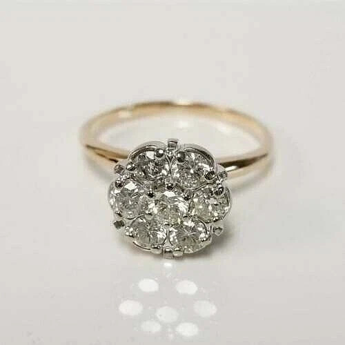 2CT Round Cut Lab Created Diamond Wedding Women Ring 14K Yellow Gold Plated