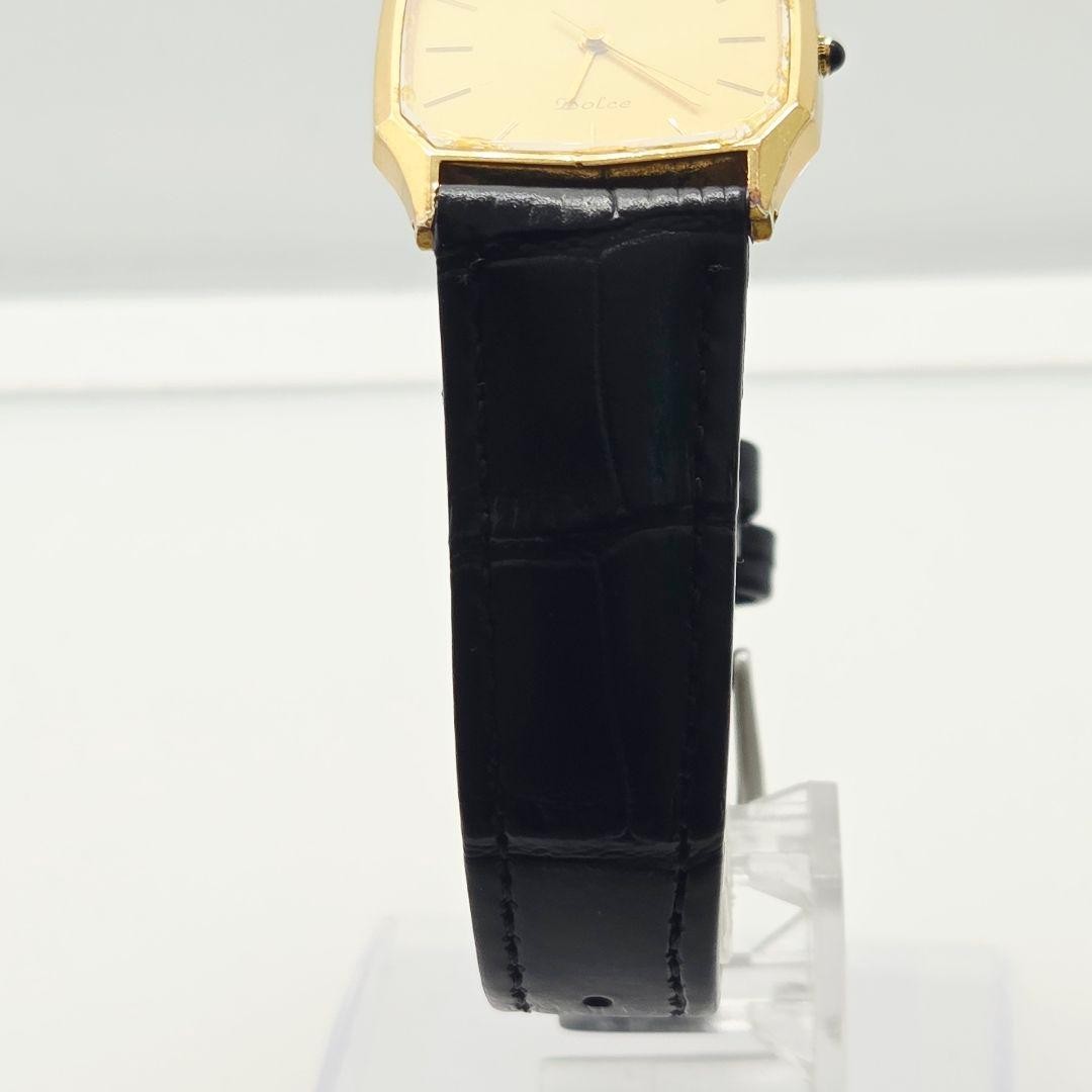 SEIKO Dolce 9531-5030 Men’s Quartz Gold Dial Ultra-Thin Octagon Dress Watch