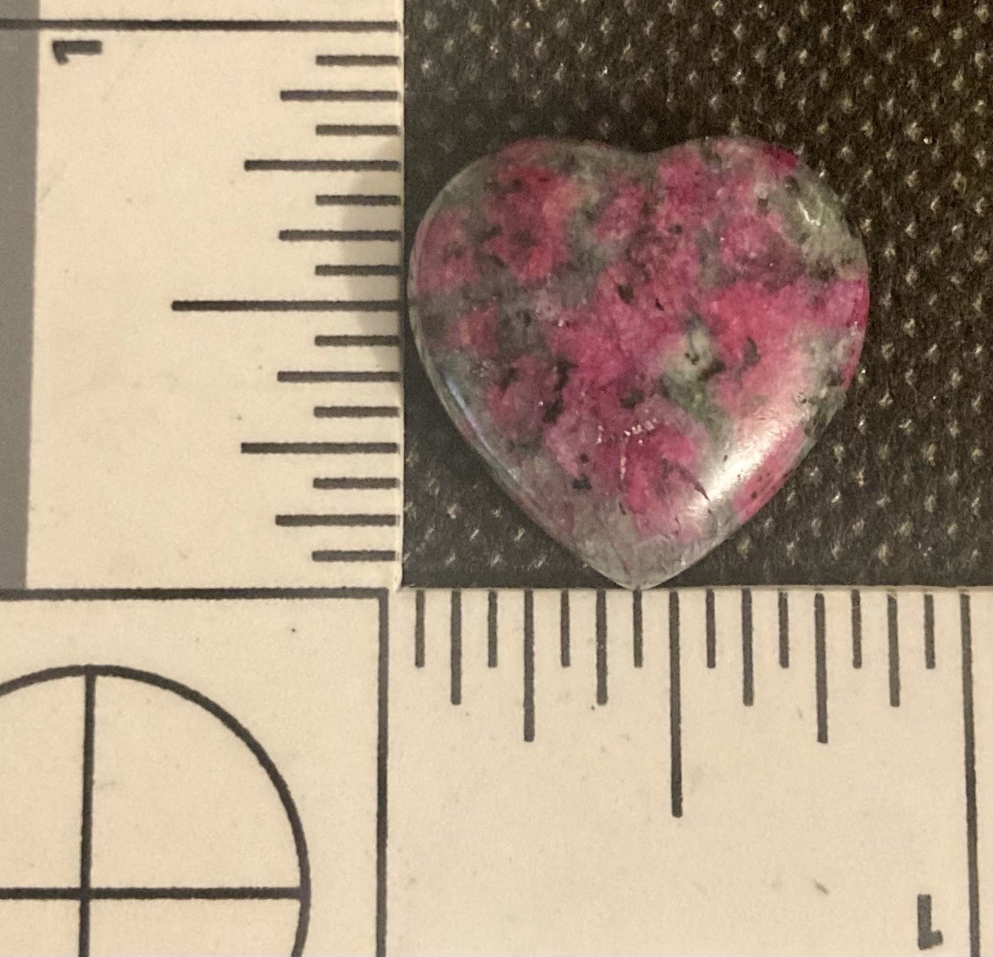 Green and Pink Unakite (Feldspar) Stone 20 MM Polished Hearts Lot of 6