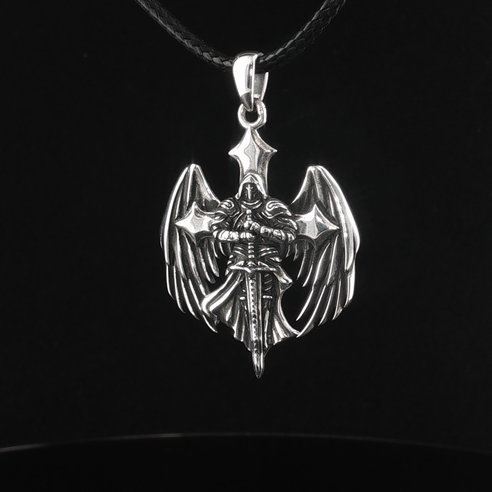 925 Sterling Silver Archangel Saint Michael the Warrior Necklace