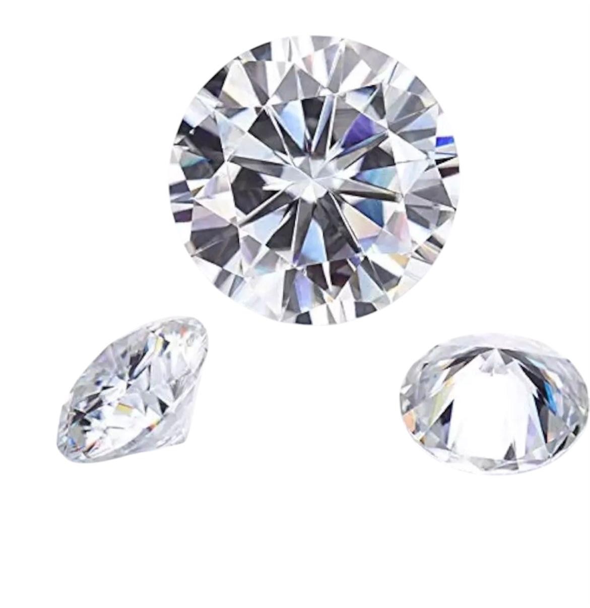 220 PCS GIE Certified 1X1 mm Round Cut VVS1 Lab Created Diamond with D-color