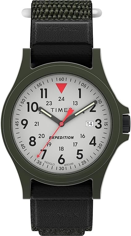 Timex Men’s Expedition Acadia TW4B29300 – Black/Green 20mm Fabric Strap NEW