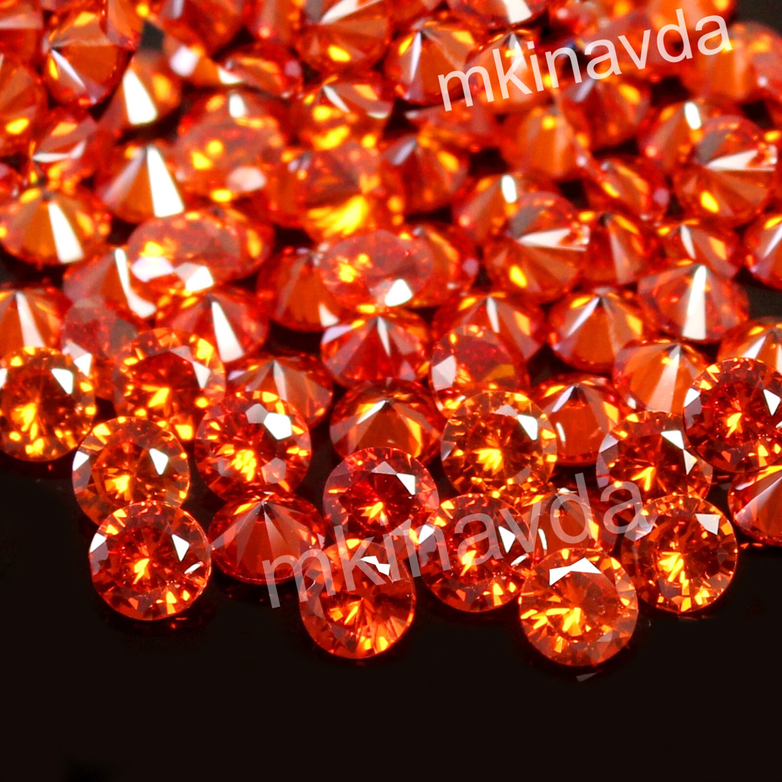 1000 Pcs Lot Natural Padparadscha Sapphire 0.80 MM Round Certified Gemstone AAA+