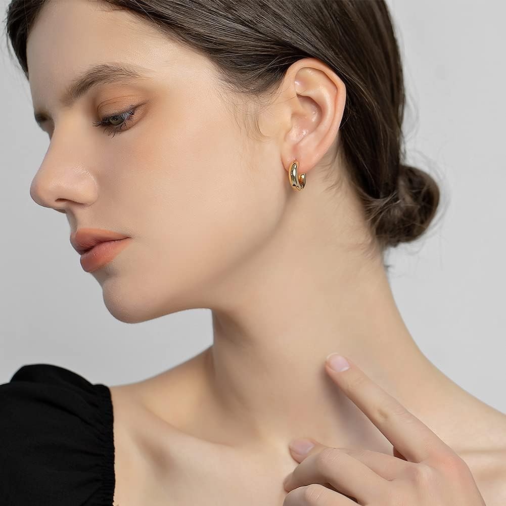 Fashion-Forward Gold Hoop Earrings for Sensitive Skin – 30 Days Guarantee