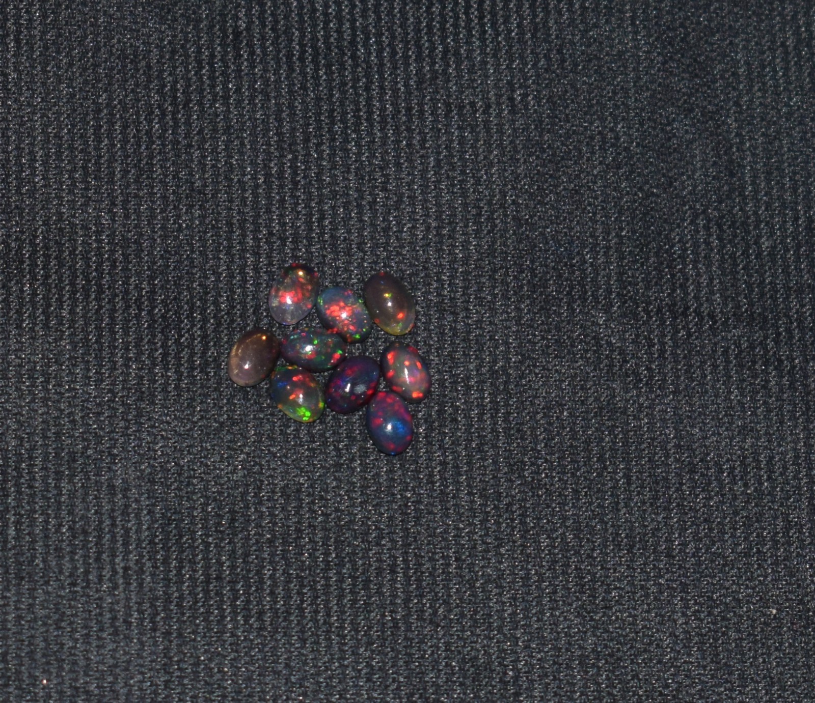 9Pcs 4X6mm Natural Ethiopian Welo Fire Opal Loose Gemstone Cabochon L071