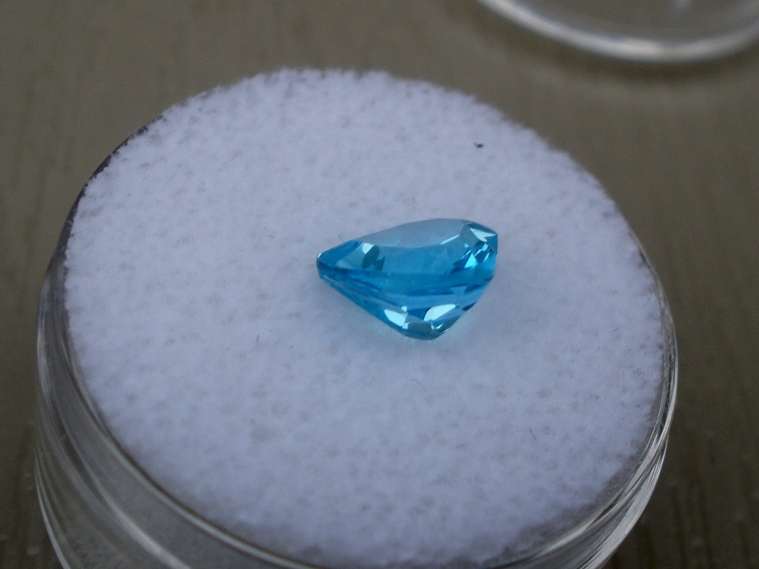Swiss Blue Topaz Heart Loose Faceted Natural Gem 8mm