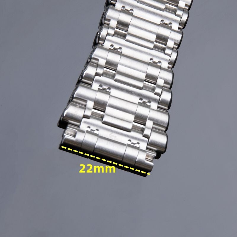 24mm 316L Steel Bracelet Metal Watch Band Strap Fits Breitling Chronomat B01