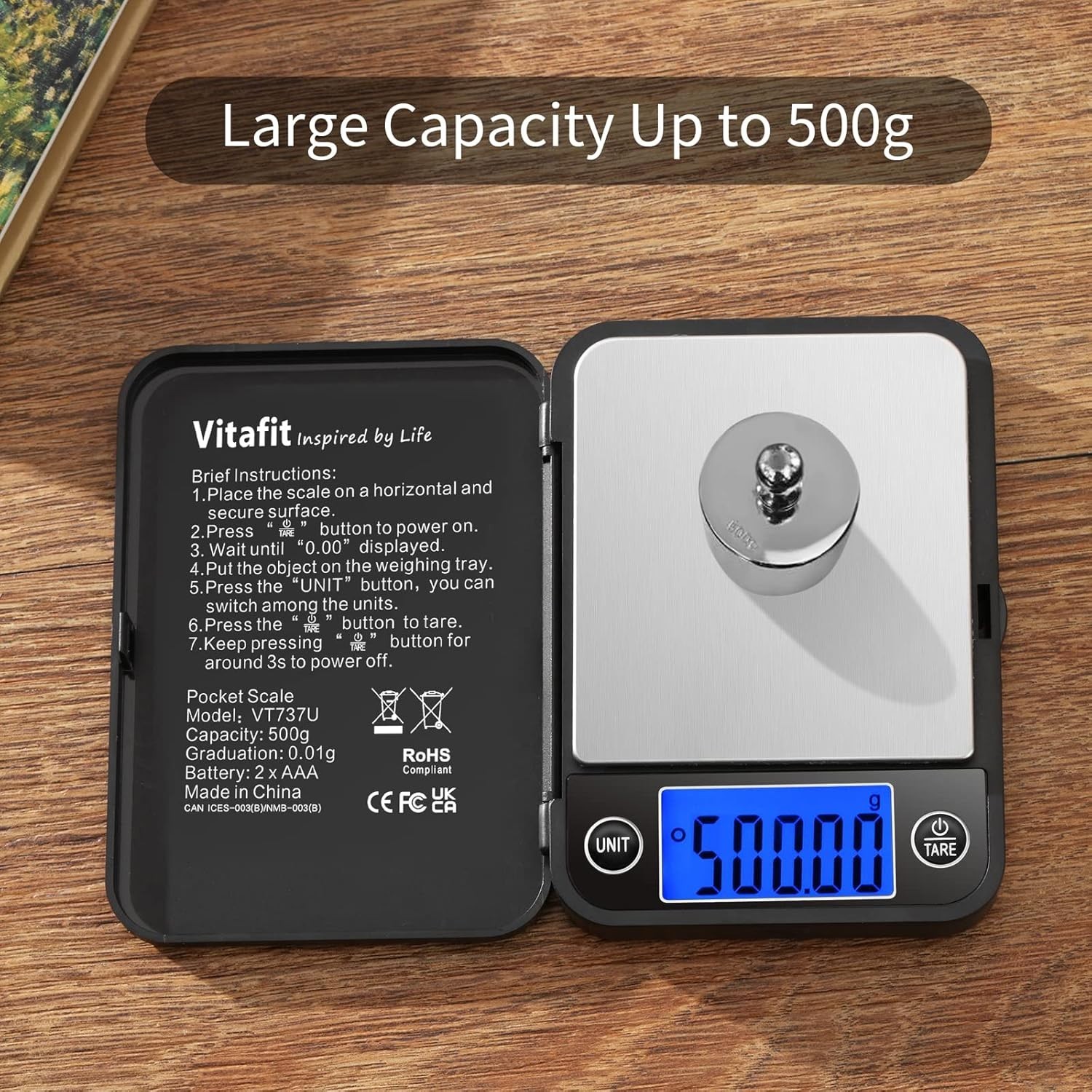 High Precision 500g Digital Scale – Perfect for Kitchen, Coffee, and Jewelry Use