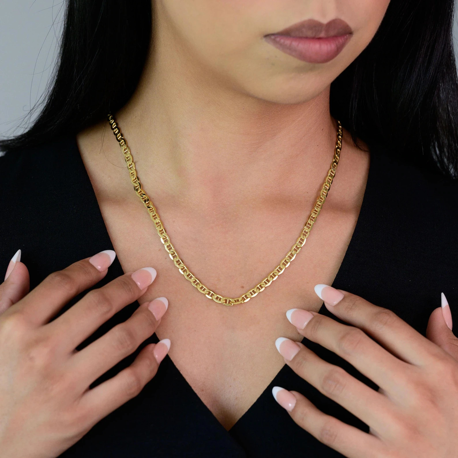 14k Gold Filled Mariner Marina Chain Necklace 18-24” 3-7mm Men Women