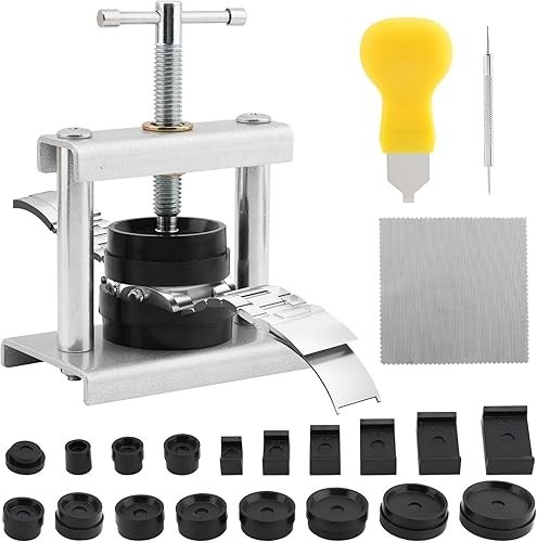 Watch Press Tool Set – 18 Molds Crystal Press Back Case Closer for 16-50Mm Dia