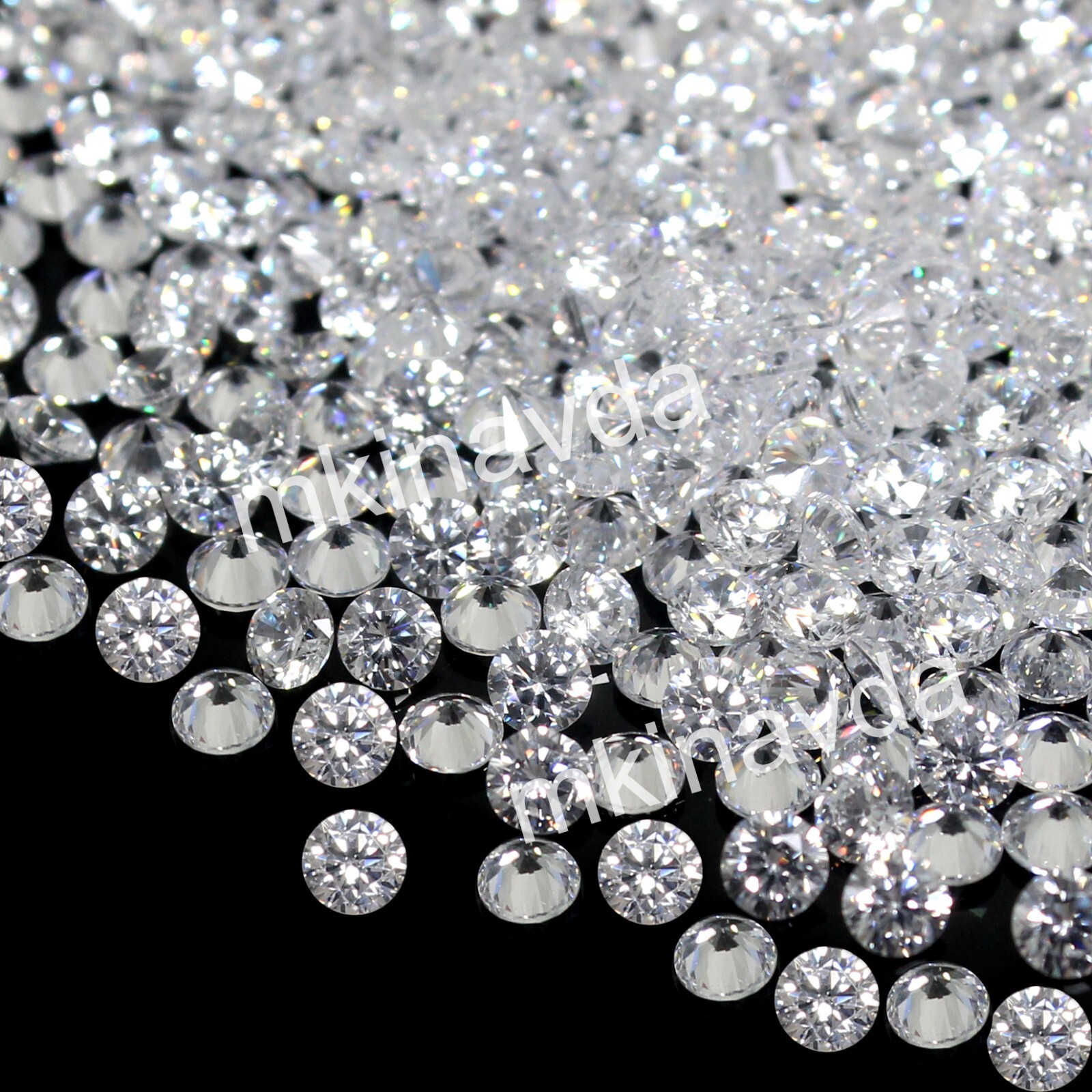 1000 Pc Lot Natural VVS1 D Color CERTIFIED 0.8 mm Round Diamond HIP HOP JEWELERY