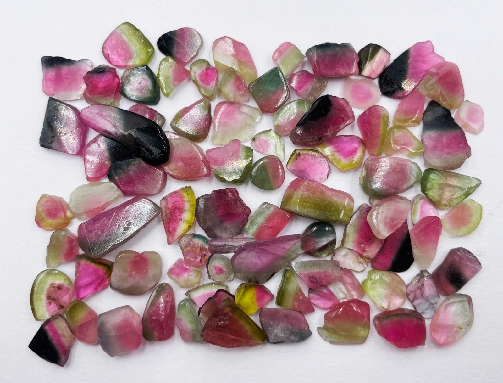 Natural Tourmaline Slice Loose Gemstone Lot 10 Pcs 5*6-7*12 MM 10 CT