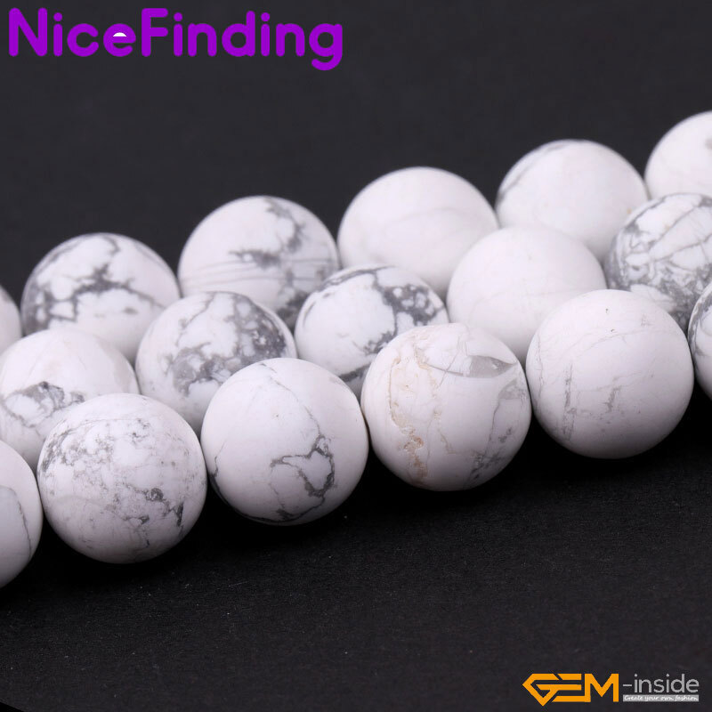 Howlite Jasper Chakra Matt Natural Round Beads For Jewelry Making 15″ Strand