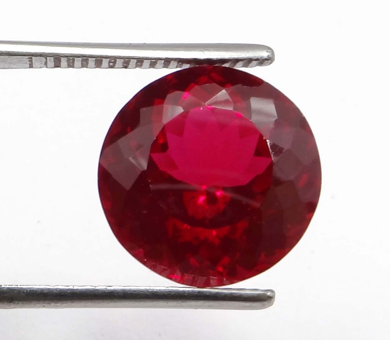 NATURAL 19.04 CTS PIGEON BLOOD RED RUBY round GEMSTONE CERTIFIED