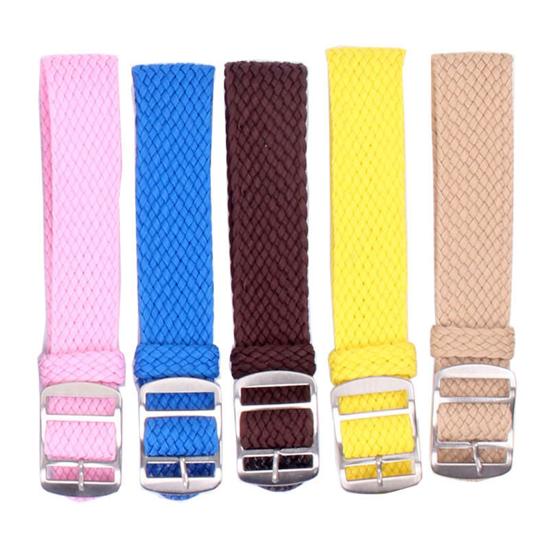 1 Piece Perlon Watch Strap Band Woven Nylon 14mm 16mm 18mm 20mm 22mm 13 Colors