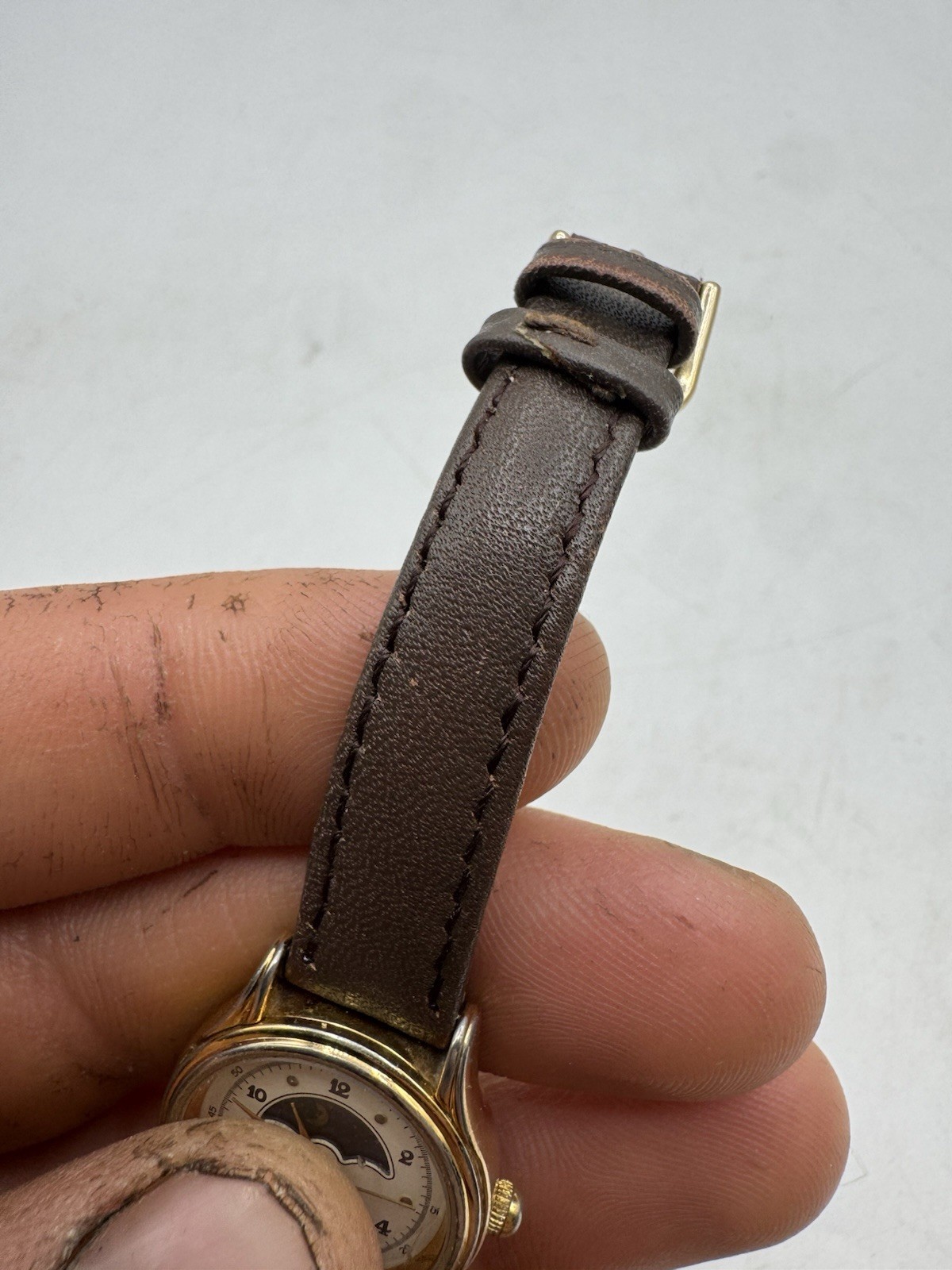 Vintage Timex 364 T Cell Quartz Watch Moon Phase Runs
