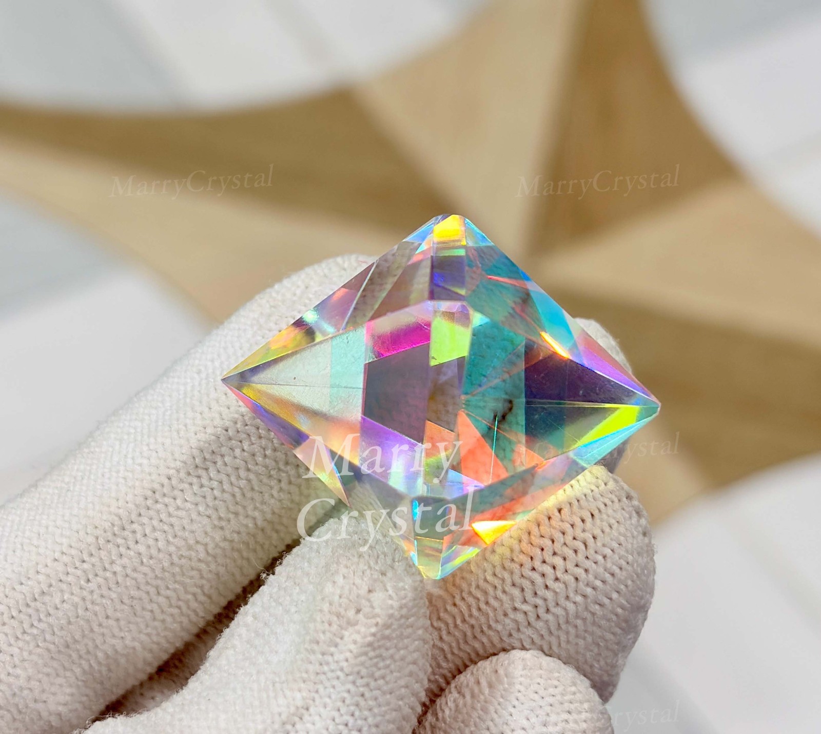 100 Ct Mystic Opal Glass Pendant Fancy Multi-Color Loose Gemstone