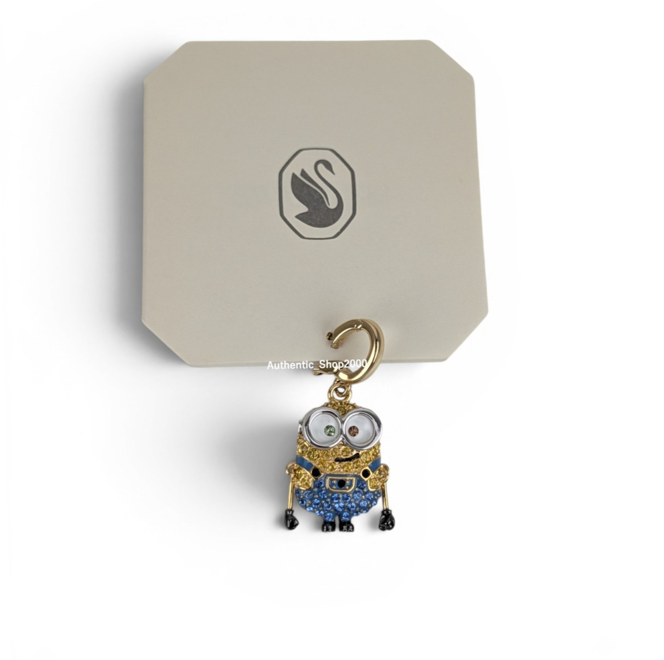 New 100% Authentic SWAROVSKI Sparkle Pave Crystal Minions Bob Charm 5753016