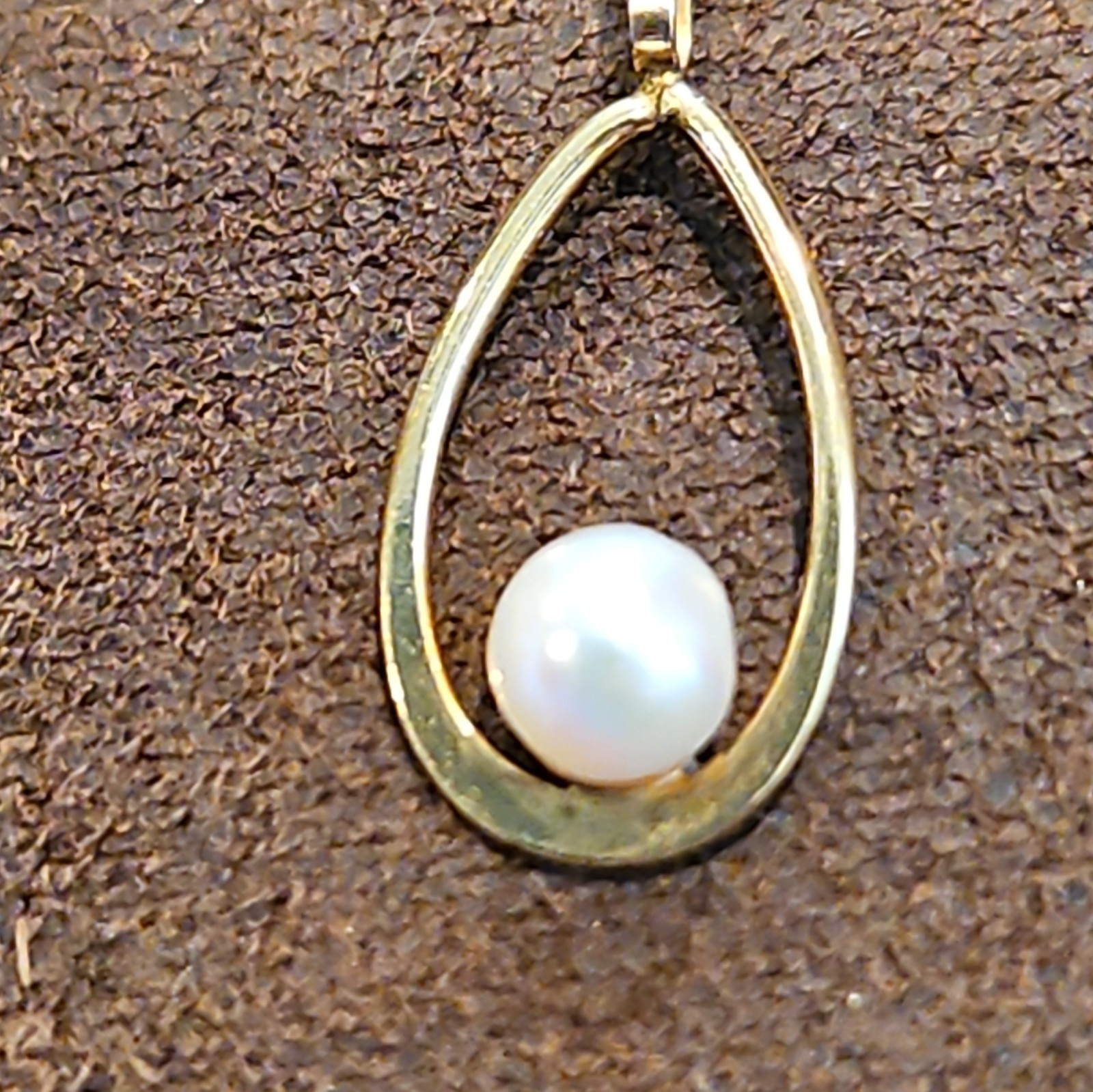 Vintage 14K 12K Gold Filled Pearl Pendant Necklace Set Dainty 18″ Cable Chain
