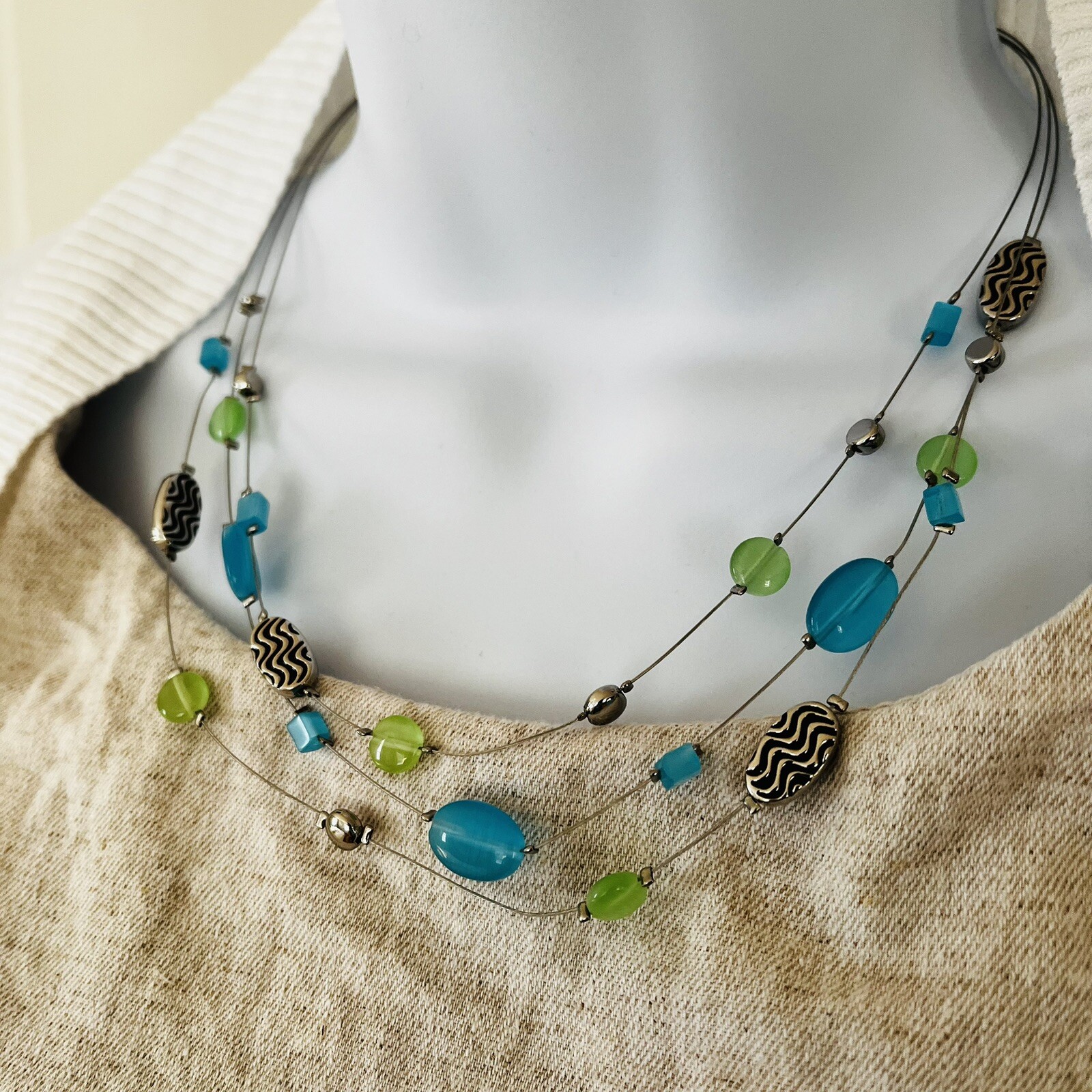 Lia Sophia Caspian Sea Necklace Costal Beach Resort Vacation 18”Length