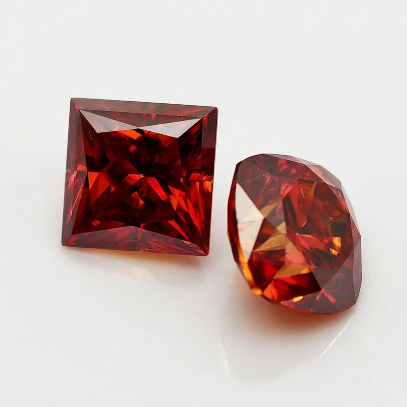 Garnet Color Multi-shape 0.5-3ct Moissanite Stones GRA VVS1 for Jewelry Making