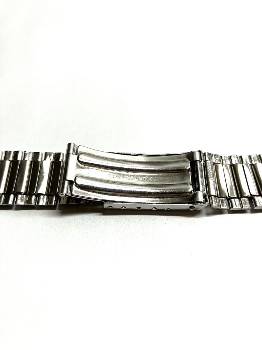 Stainless steel strap for wristwatches vintage item 16.5 21mm approximately 15cm