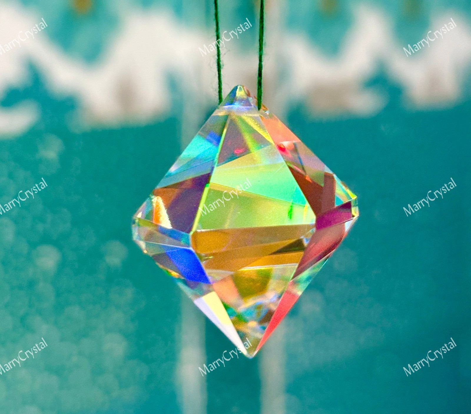 100 Ct Mystic Opal Glass , Fancy Multi-Color 1 mm drill included Loose Gemstone