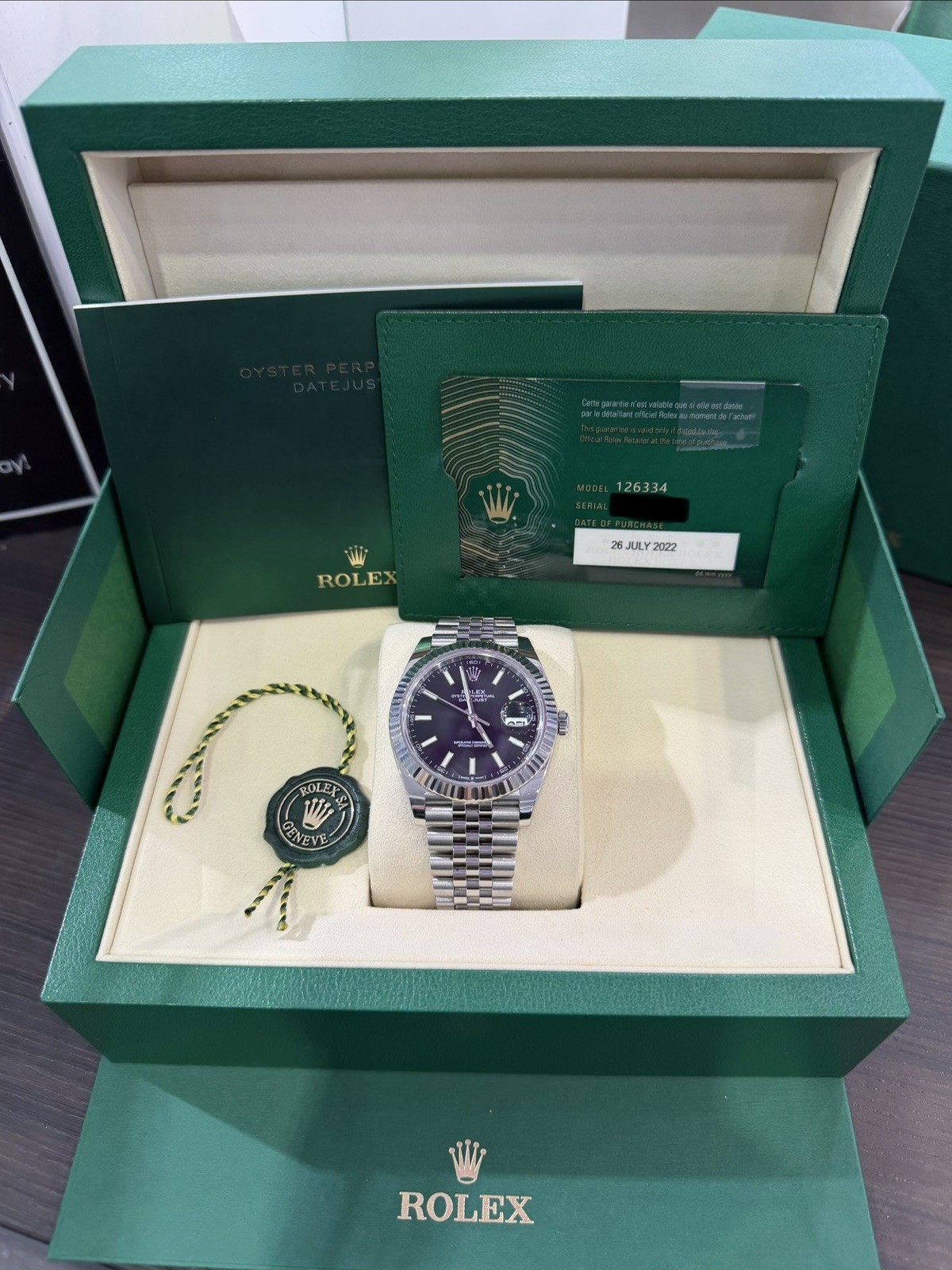 Brand New Rolex Datejust 41 126334 Black Dial Unworn Full Set Tags 2022 FULLSET!