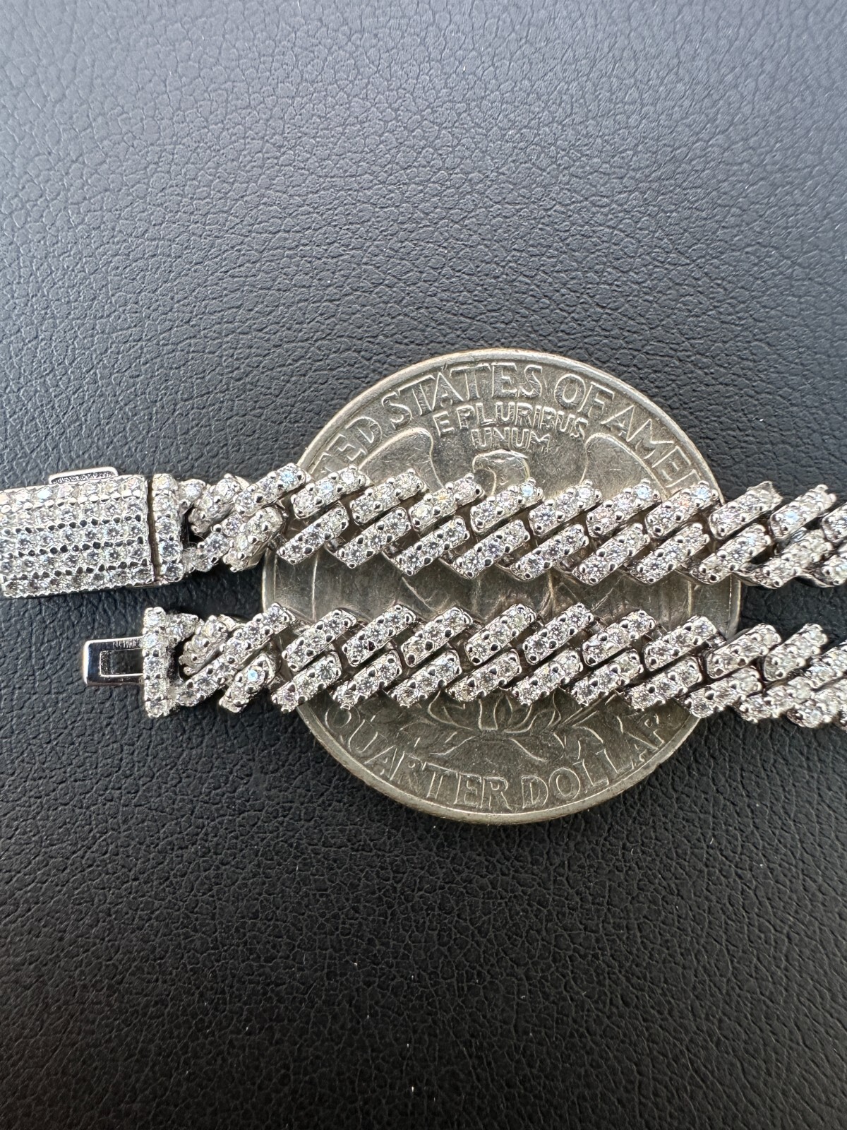 MOISSANITE Real Mini 5mm Micro Miami Cuban Link Prong Bracelet Iced 925 Silver