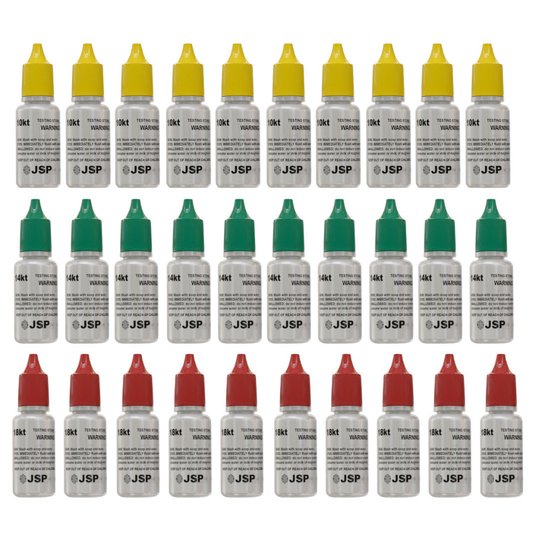 36 Bottles Lot of 14K 10K 18K Gold Testing Solution Jewelry Testing Acids JSP
