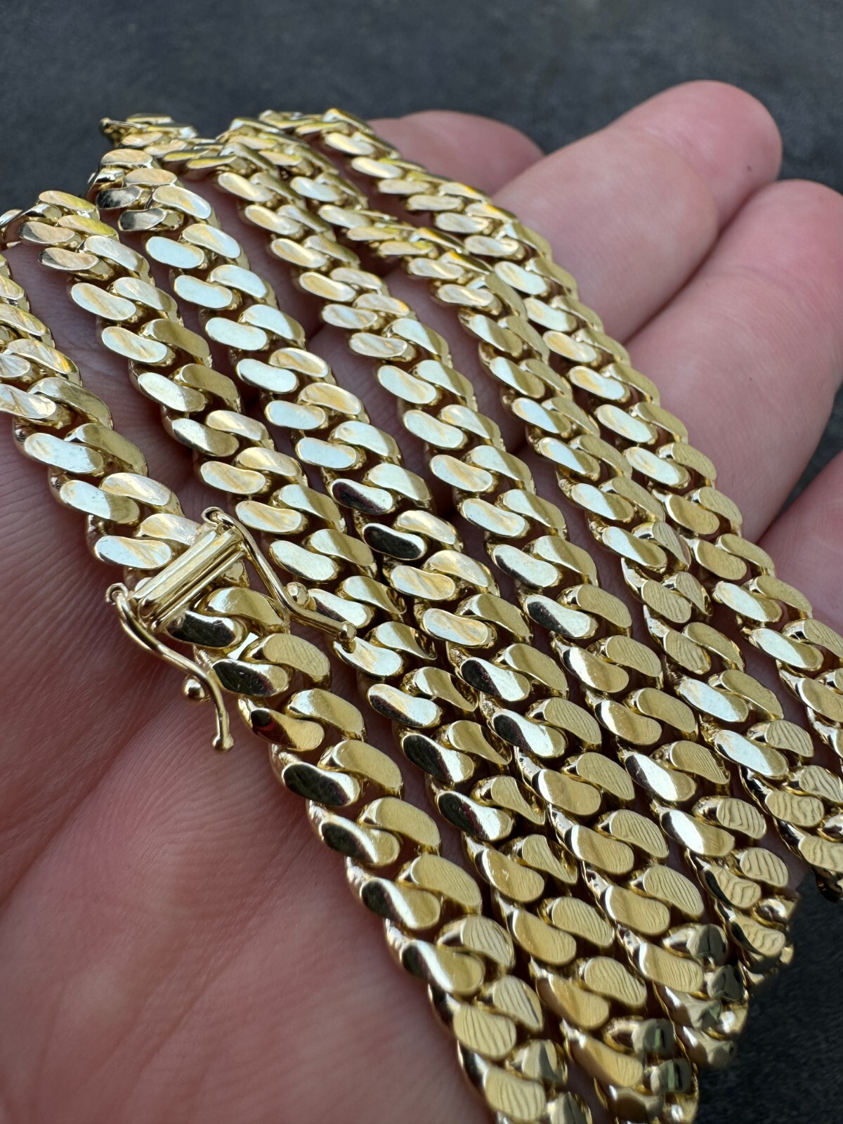 HANDMADE Tight Link Solid 10k Gold Miami Cuban Link Chain Or Bracelet Necklace