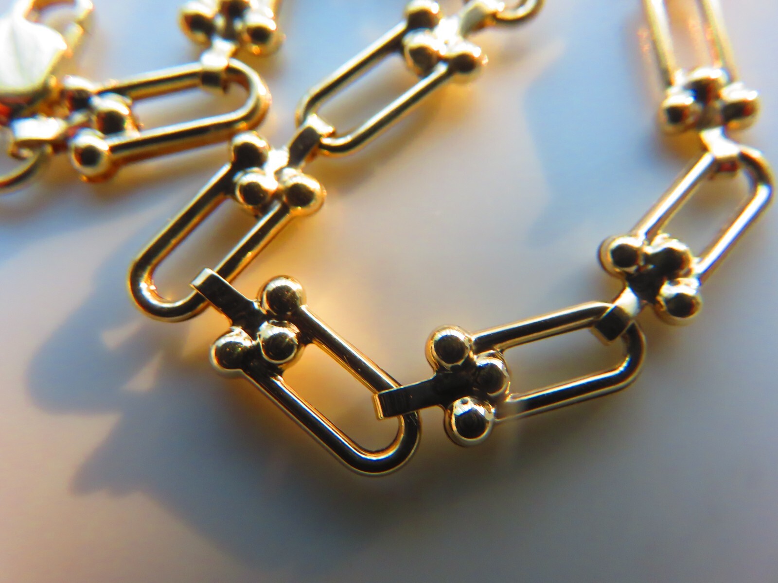 Gold Bracelet 9 Carat Yellow Gold Interlocking Links Detailed