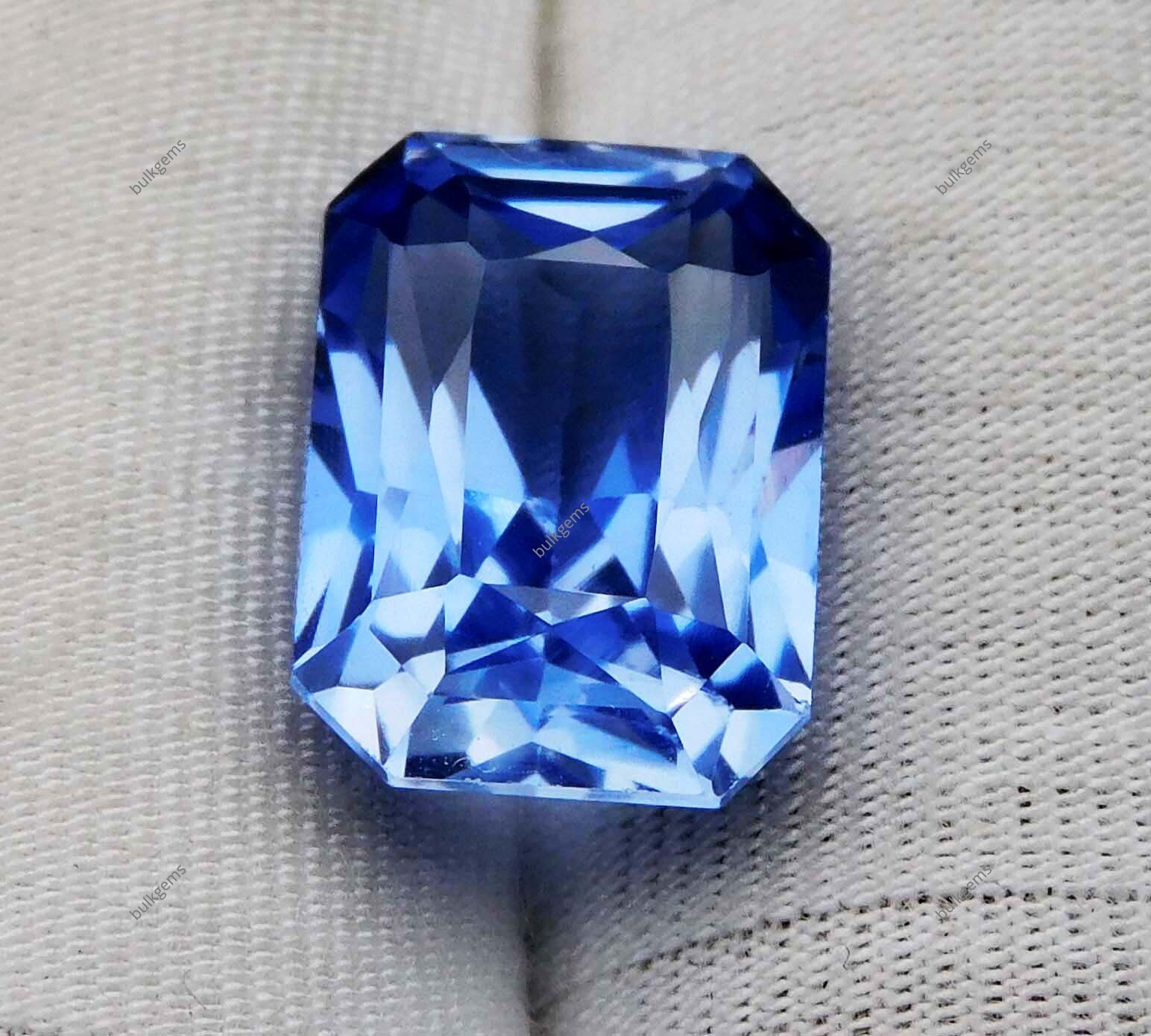 9.70 Ct Genuine Natural Blue Tanzanite Emerald Cut Certified Loose Gemstone
