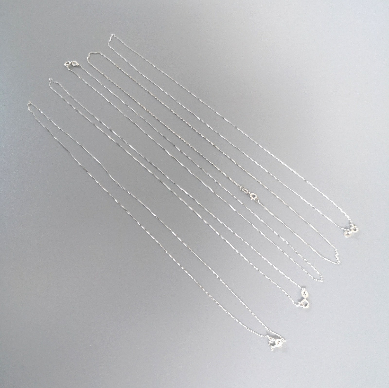 20 Inch/50cm Sterling Silver 1mm Open Curb Link Chain
