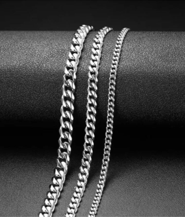 16-34″ Stainless Steel Silver Chain Cuban Curb Mens Men Womens Necklace 3-11 mm