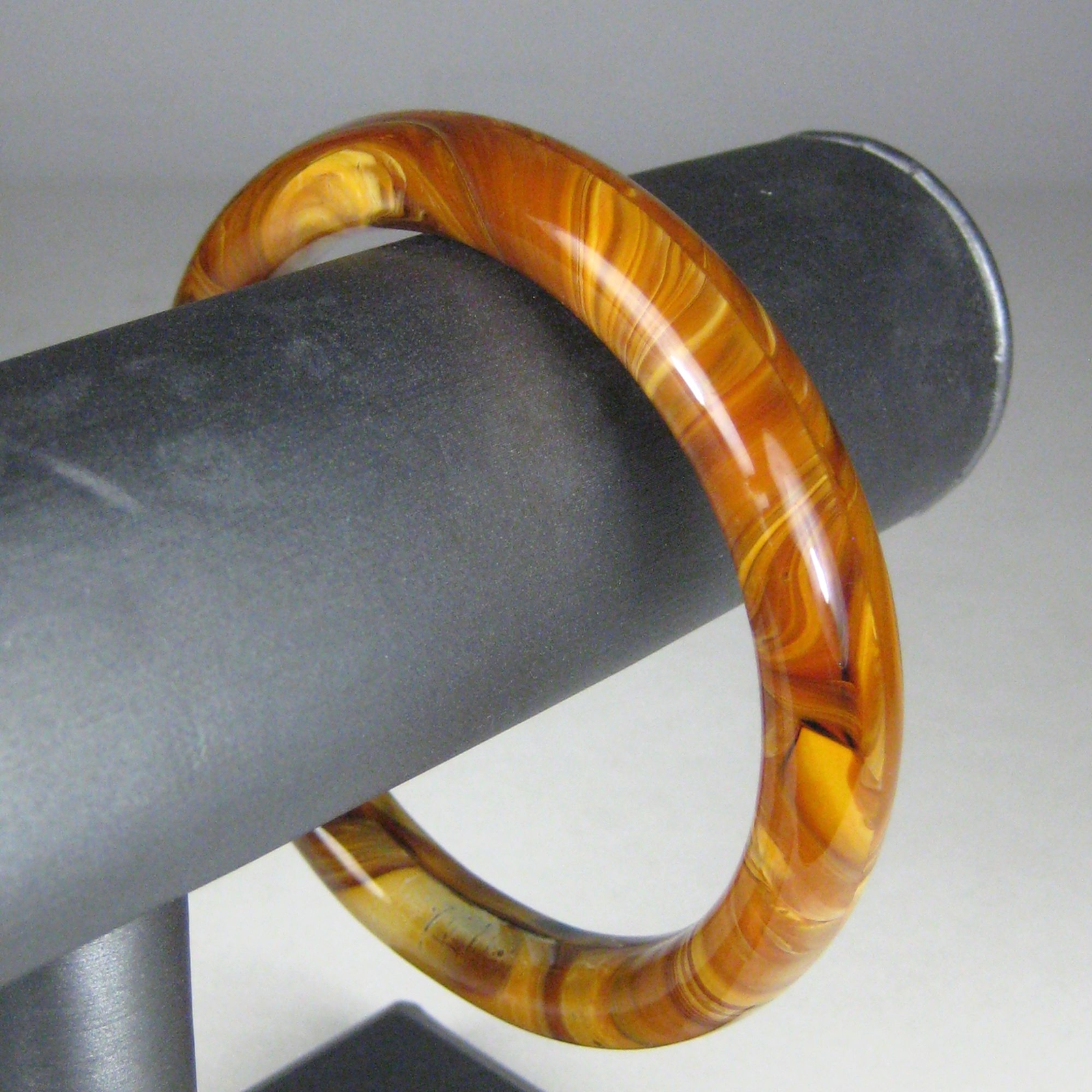 Agate Brown Stone Bracelet 10 5/8 In Jewelry Bangle Statement Multi Pieces