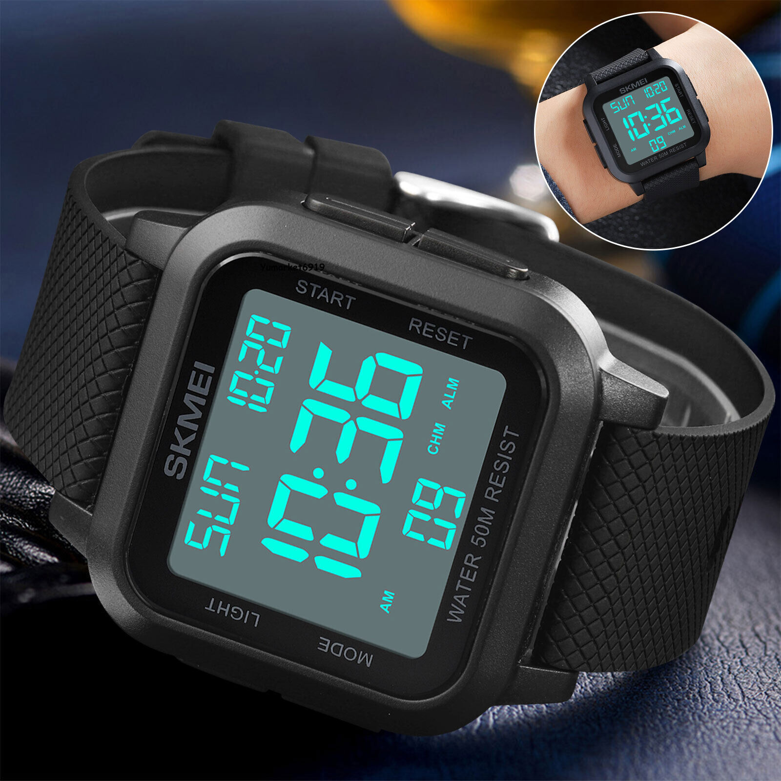 Men’s Military Sports Watch LED Screen Large Digital Face Waterproof Wristwatch